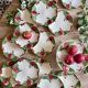 Antique barbotine service with Choisy le Roi apple decorations