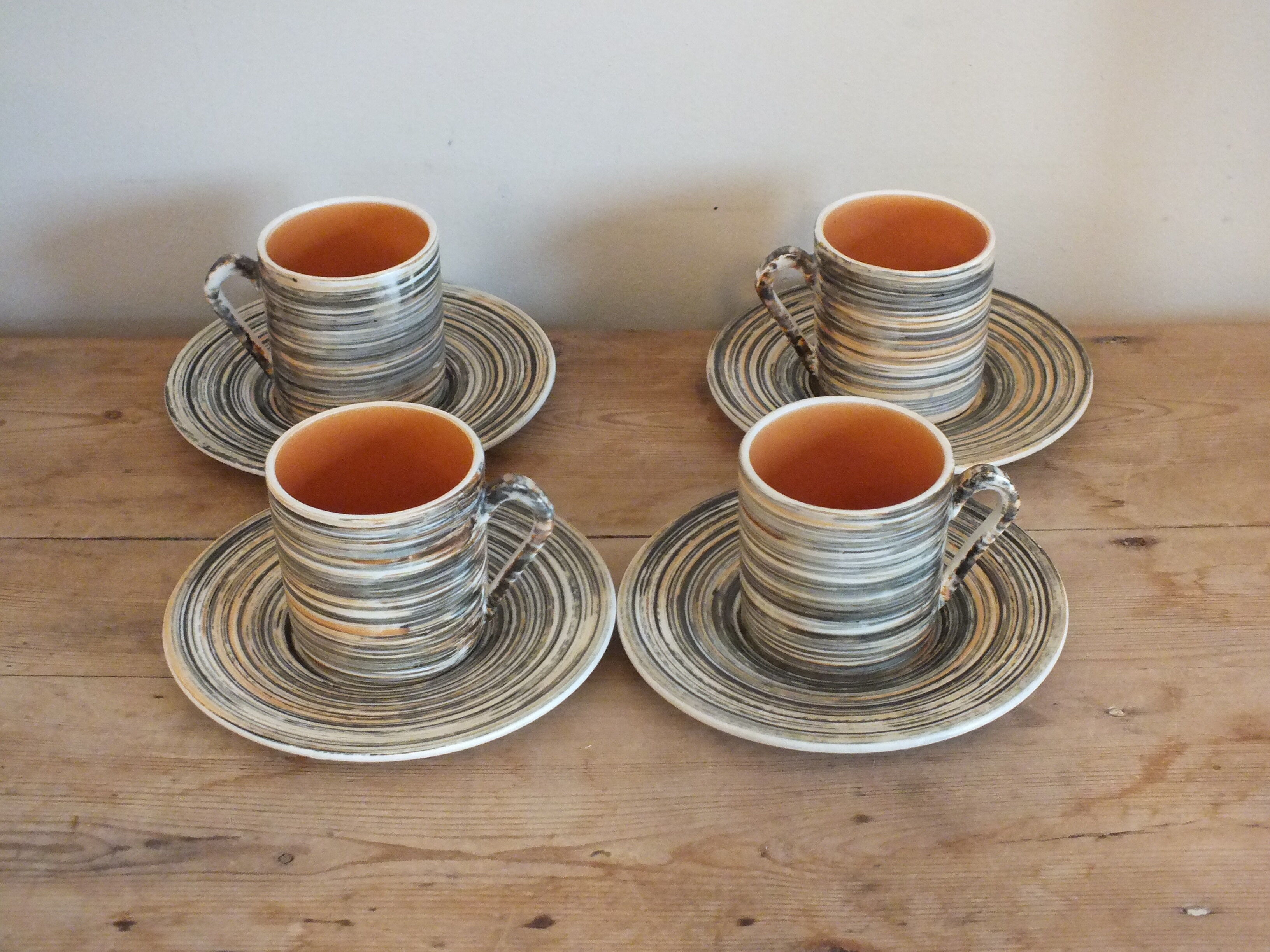 Set 4 vintage cups 60s Salins model Bessans