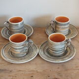 Set 4 vintage cups 60s Salins model Bessans