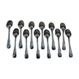 Set 12 Teaspoons Moka in silver metal - Model net staple