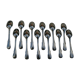 Set 12 Teaspoons Moka in silver metal - Model net staple