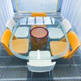 Tobia & Afra Scarpa - glass dining table "Tobia Alto"