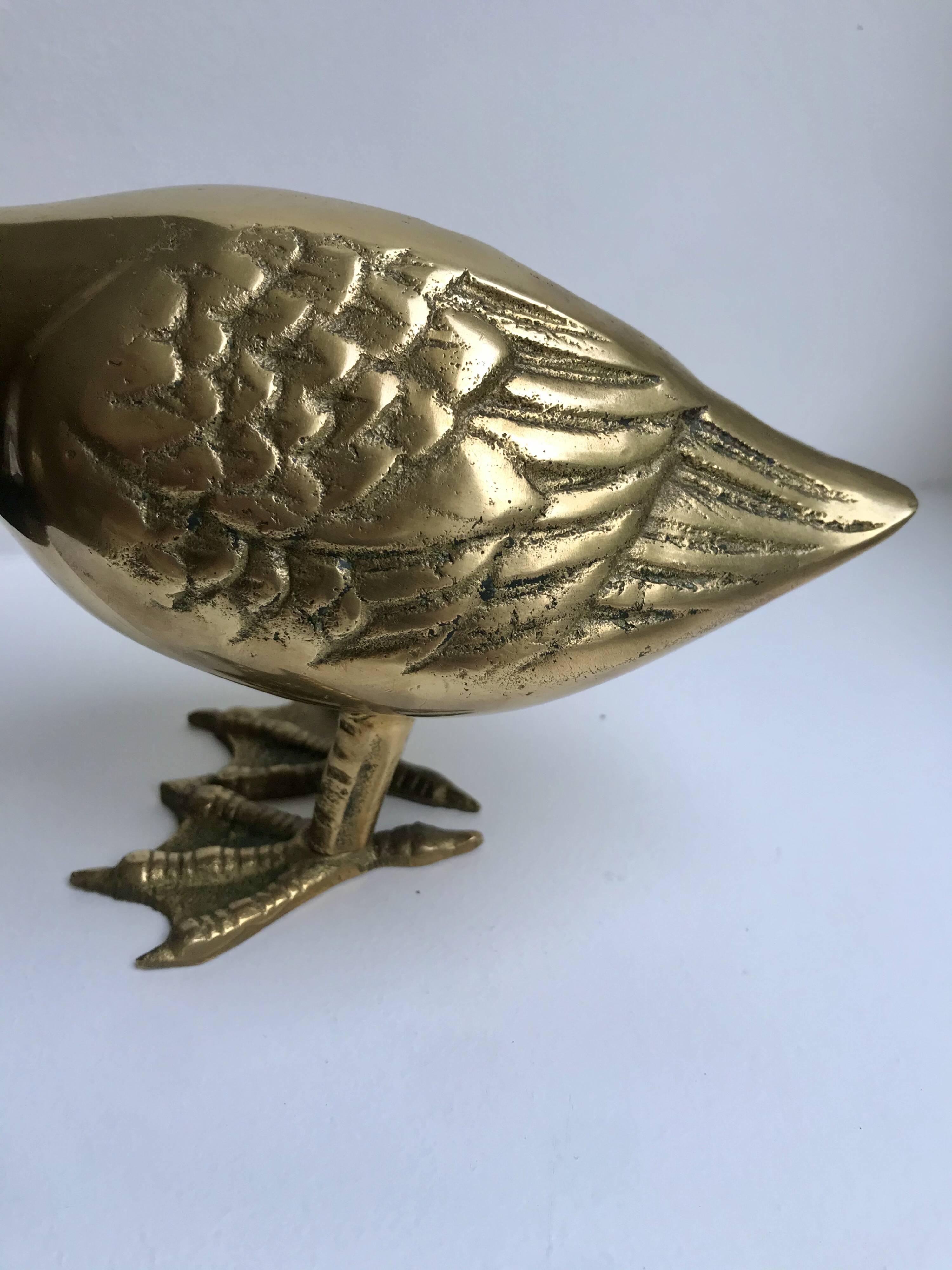 Brass animal large duck 1950s