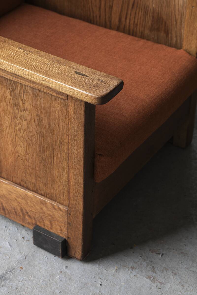 Reclining easy chair, Amsterdamse school, Dutch design, 1930s