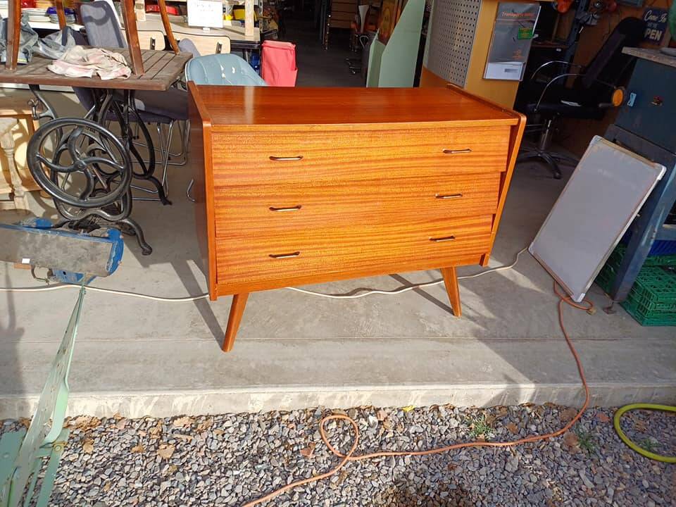 Scandinavian 3-drawer chest of drawers or small vintage sideboard 1960 ...