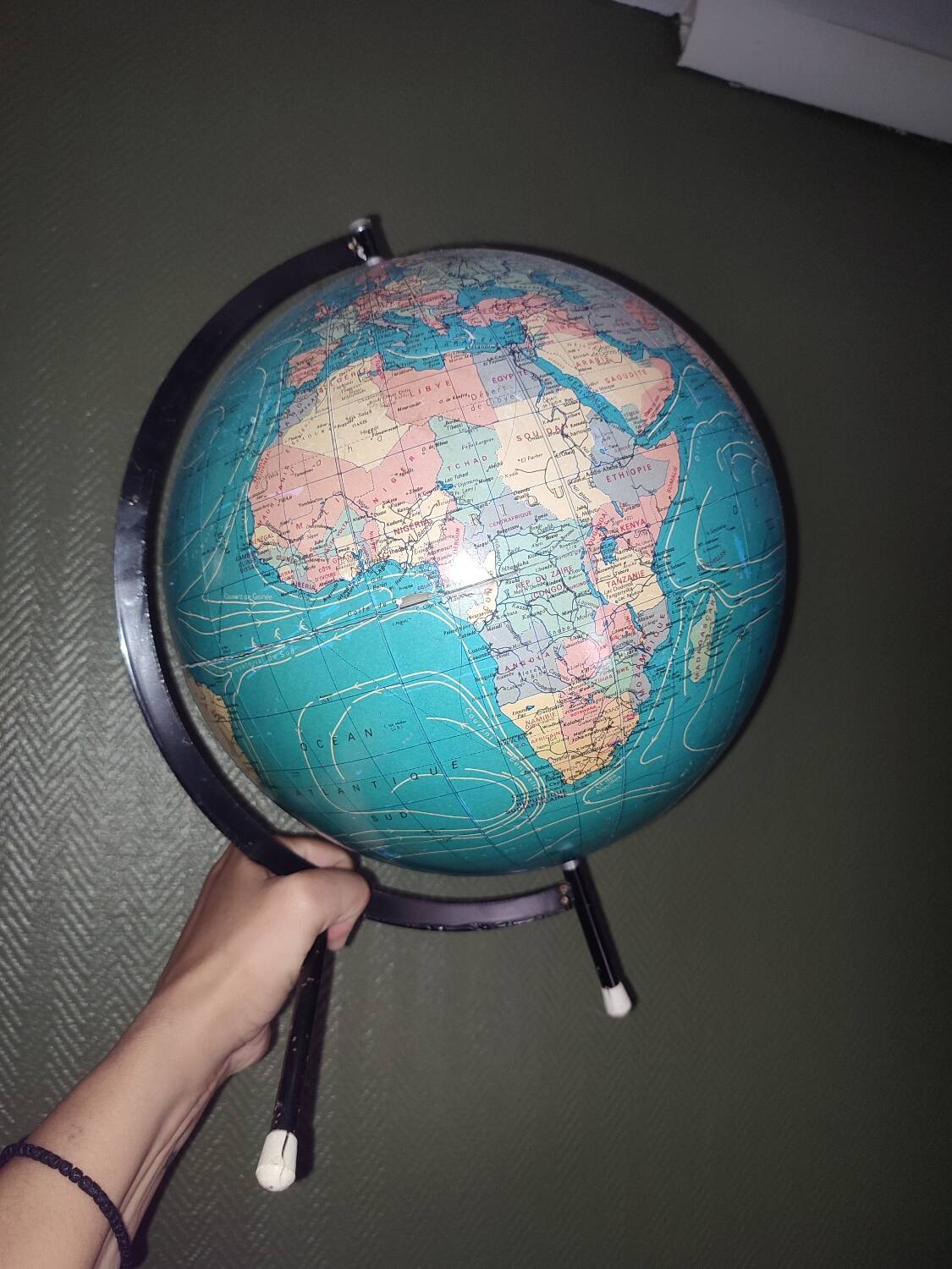 Vintage tripod globe