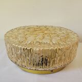 Amber molded glass ceiling lamp