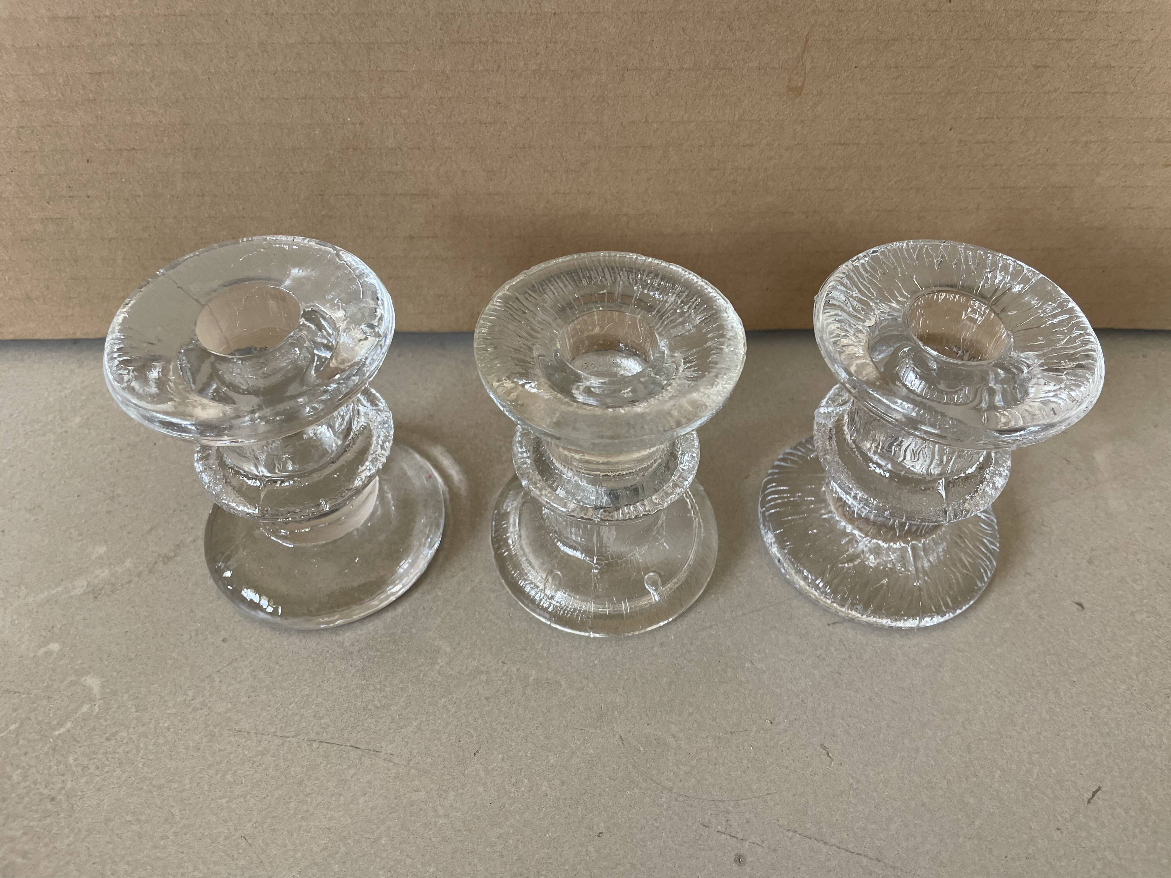 Set of 3 Littala candlesticks / Timo Sarpaneva / 1966