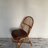 Bamboo and rattan chairs circa 60/70 from maison drucker