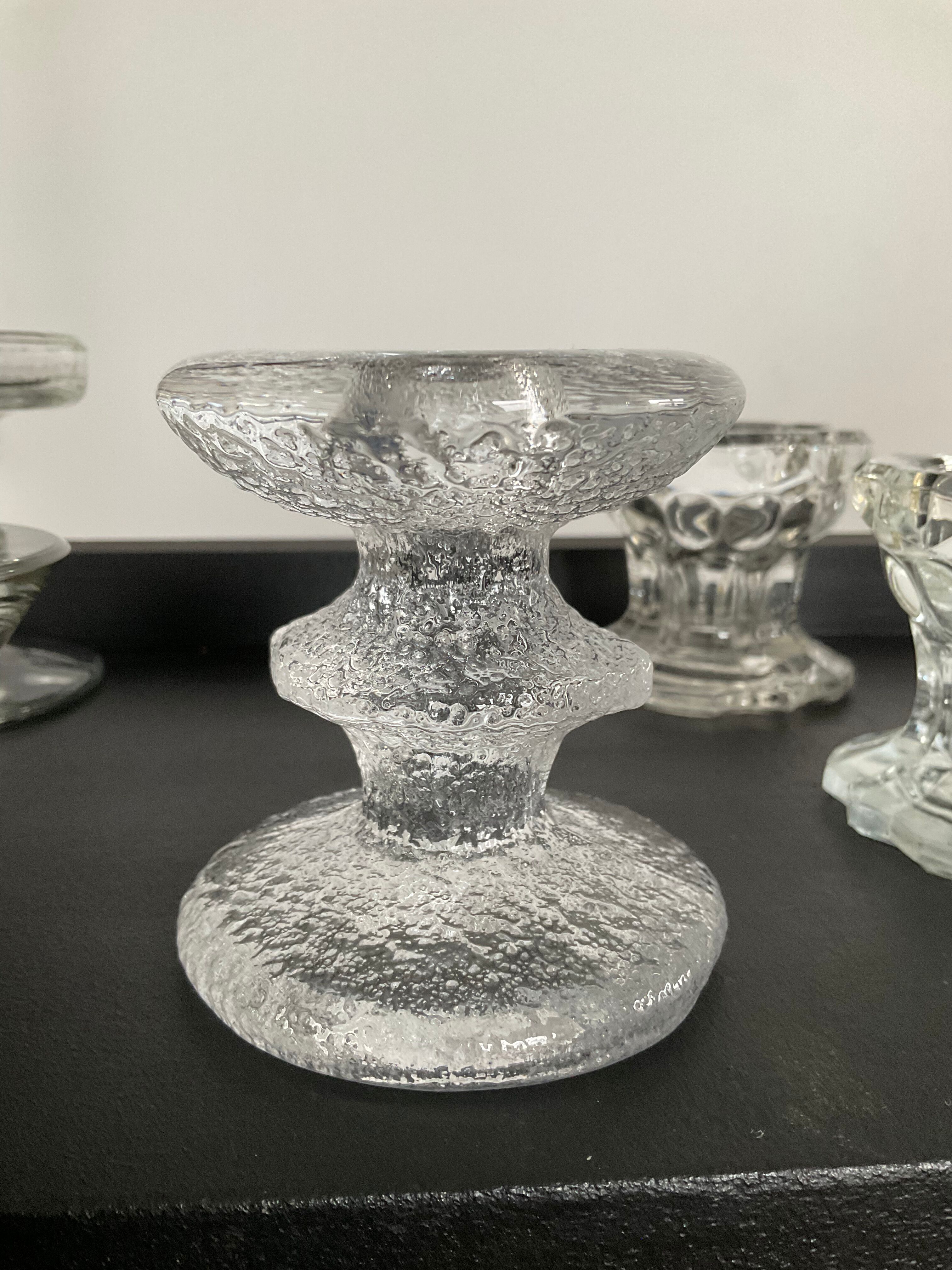 Series of 6 vintage candle holders 70s