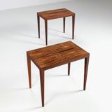 Severin Hansen side tables in rosewood Haslev Denmark 1960
