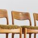 Vintage Danish solid teak dining room chairs Juul Kristensen set of 6