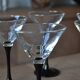 5 Verres à cocktail pied noir