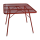 Red metal folding table Malaval type