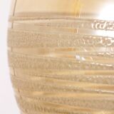 Glashütte Limburg hanging lamp amber glass, 1960s