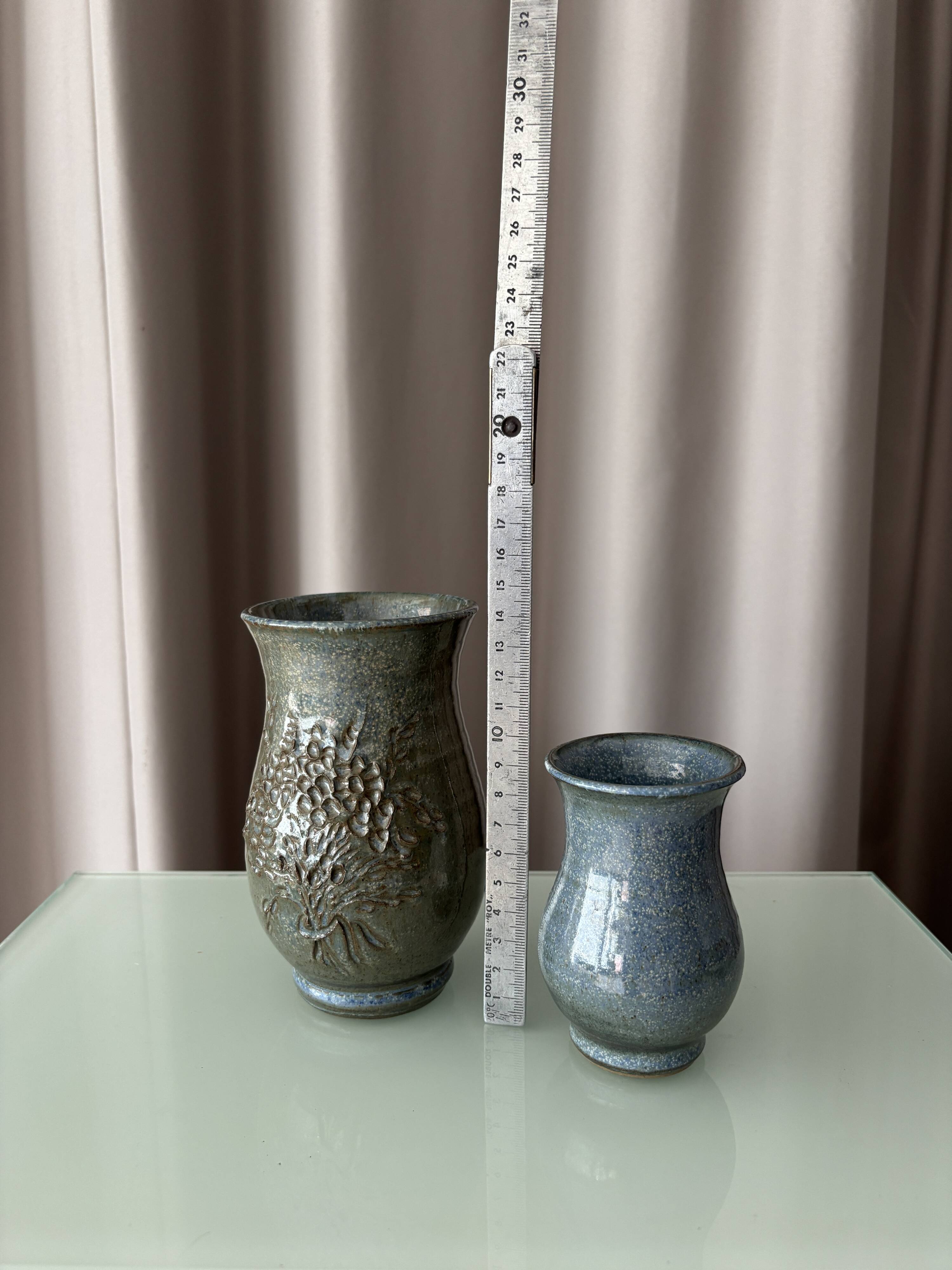 Pair of Belgian Studio Pottery Vases – Handmade
