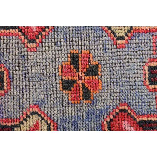 1970s Vintage Turkish Hand-Knotted Wool Cotton Red Runner Rug 145x278