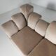 Beige mohair velvet sectional sofa by Hans Hopfer, Roche Bobois.
