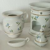 Tisaniere in porcelain decor with bleuts