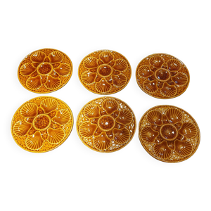 6 assiettes à coquillages - longchamp