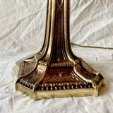 Lampe à poser vintage en cuivre doré