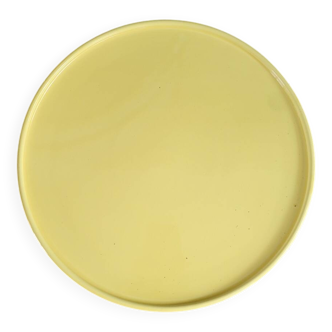 Large yellow porcelain dish stamped fg val d'or