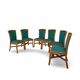 Set of six vintage bamboo and rattan dining chairs