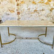 Vintage marble and brass coffee table circa 60's