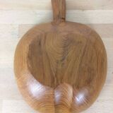 Scandinavian fruit bowl apple in teak