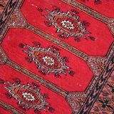 Vintage carpet Uzbek Bukhara handmade 62cm x 106cm 1970s