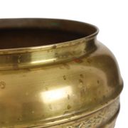 Large French Brass Repoussé Cache-pot / Planter, 25 cm