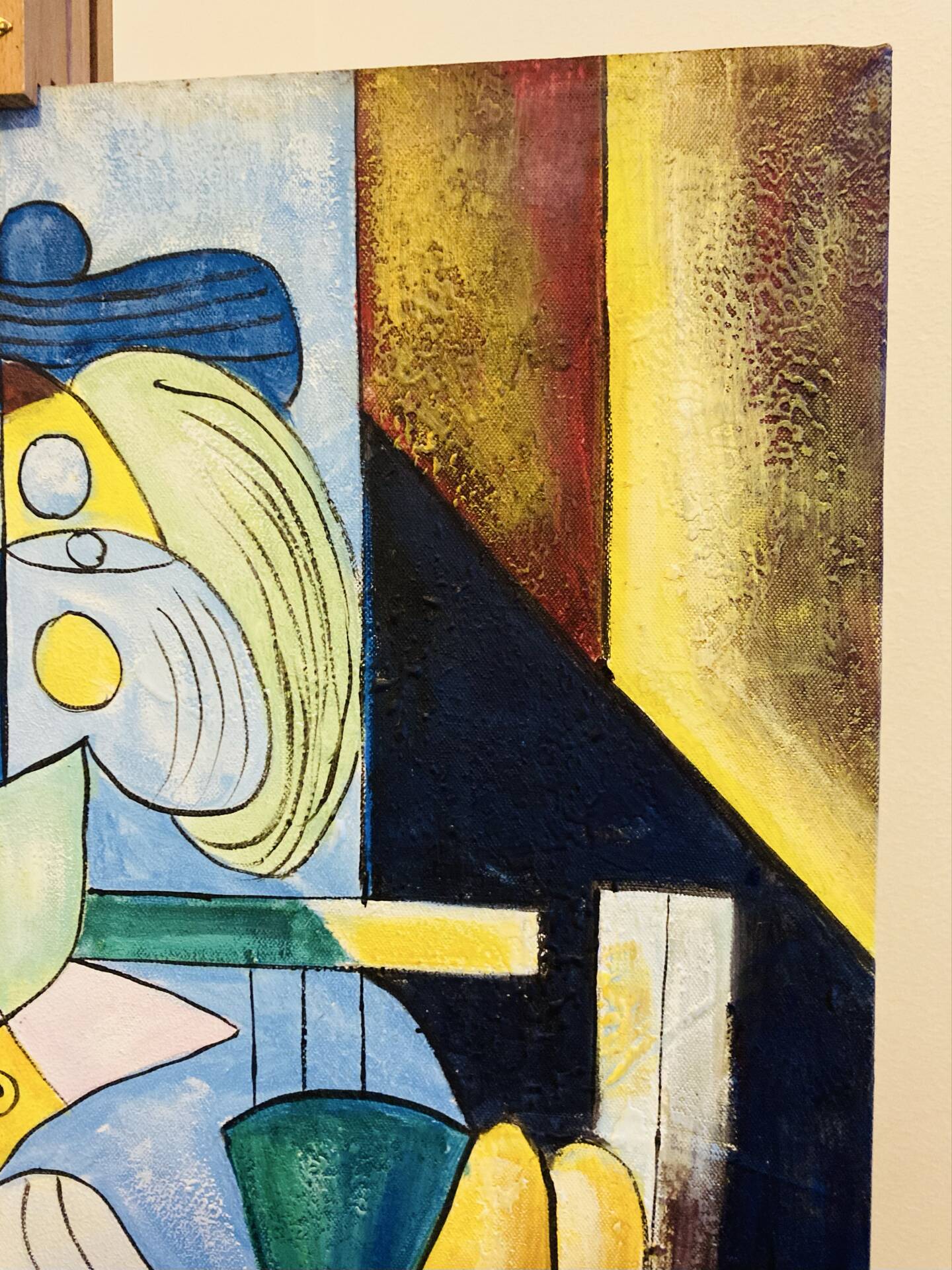 Painting "The Sitting Woman" by Pablo Picasso painted in 1937.