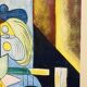 Painting "The Sitting Woman" by Pablo Picasso painted in 1937.