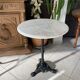 Bistro table, marble pedestal table