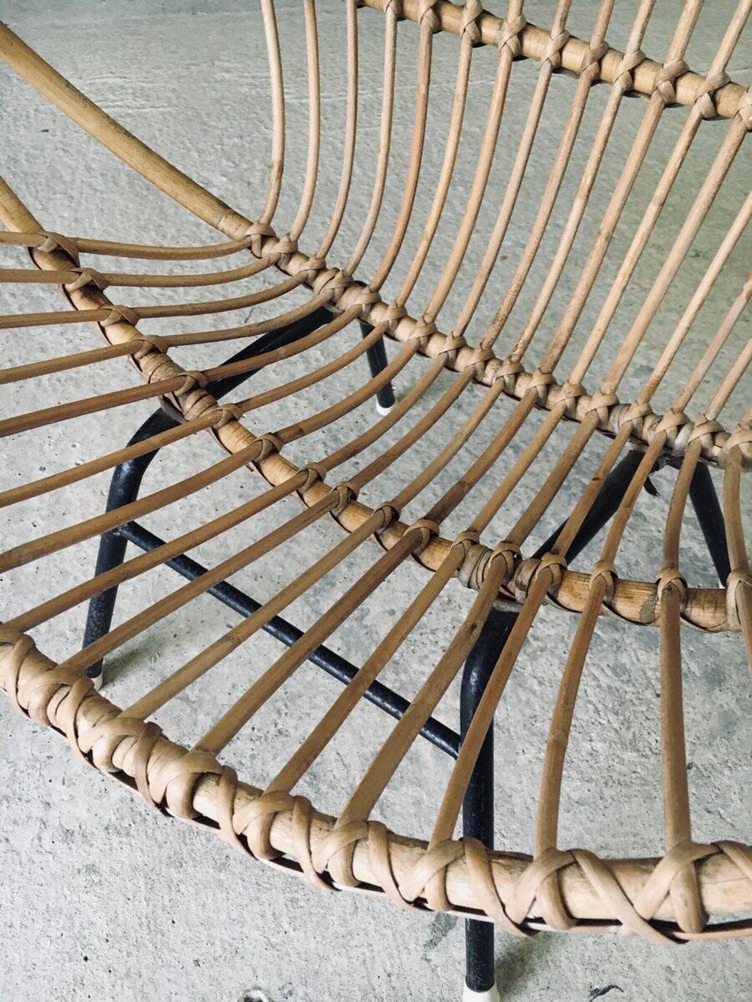Mid-Century Modern Bamboo Lounge Chair, France, 1950s