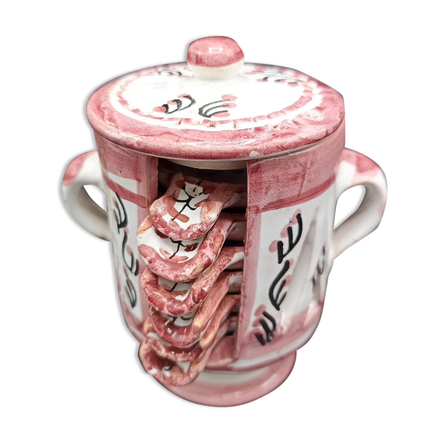 Glazed terracotta guest ashtray - rose