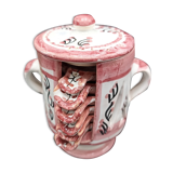 Glazed terracotta guest ashtray - rose