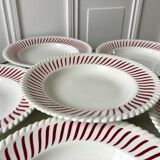 lot of 6 hollow plates FB Badonviller serrated years 30-40