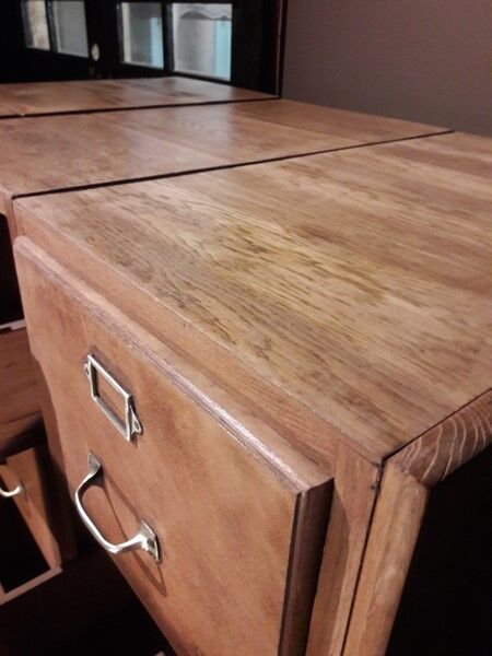 Former furniture of notary in oak 12 drawers 1930