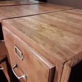 Former furniture of notary in oak 12 drawers 1930