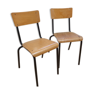 Set of 2 school chairs