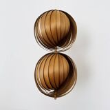 Wooden  Double Moon Pendant Lamp