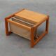 Pine and linen coffee table with magazine rack by Karin Möbring, Sweden