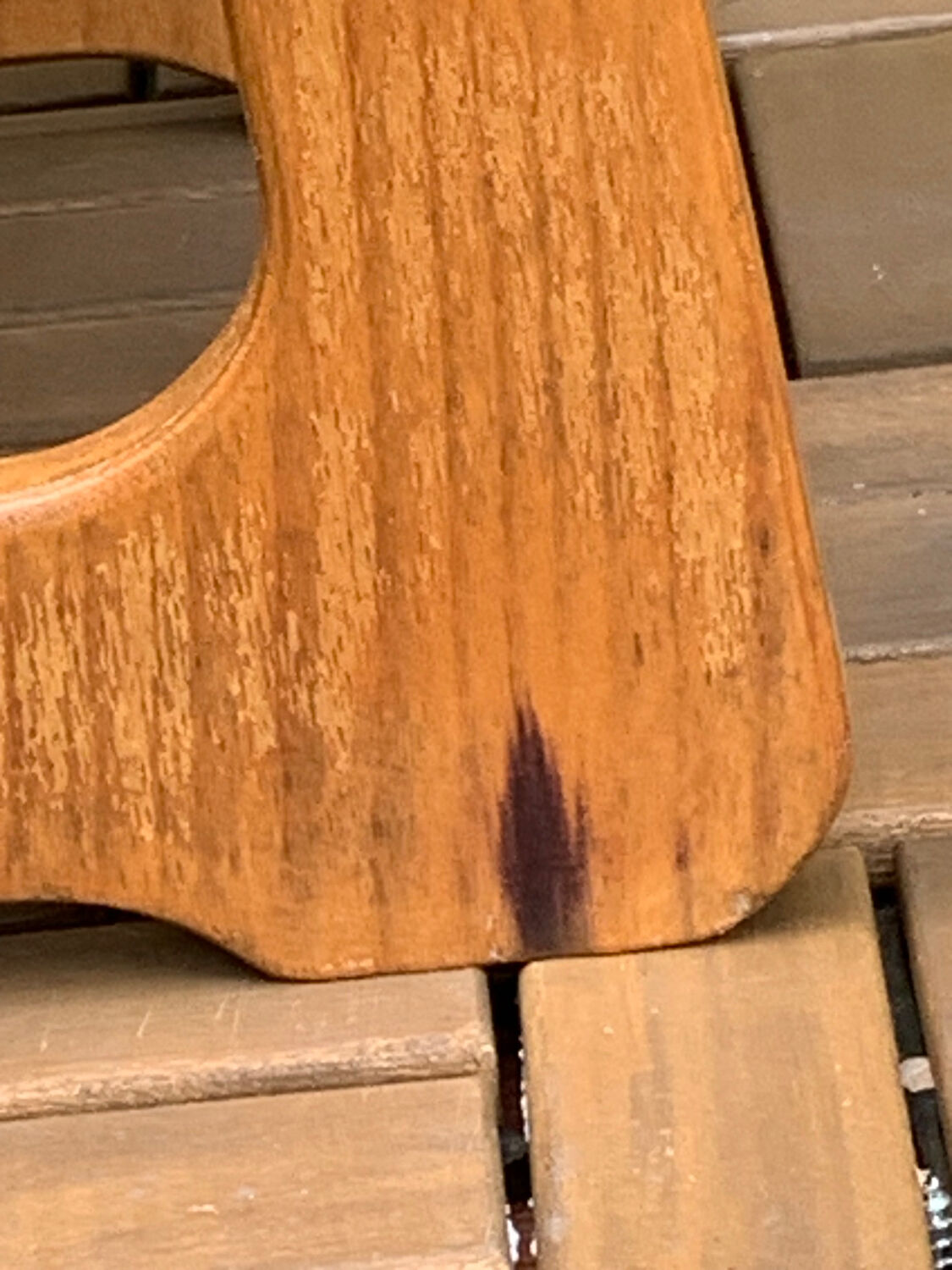 Children's wooden and formica desk and sled chairs 1970