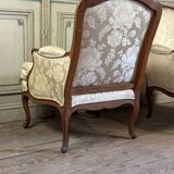 Pair of large Louis XV armchairs stamped Nicolas Quinibert Foliot, Paris, 18th century