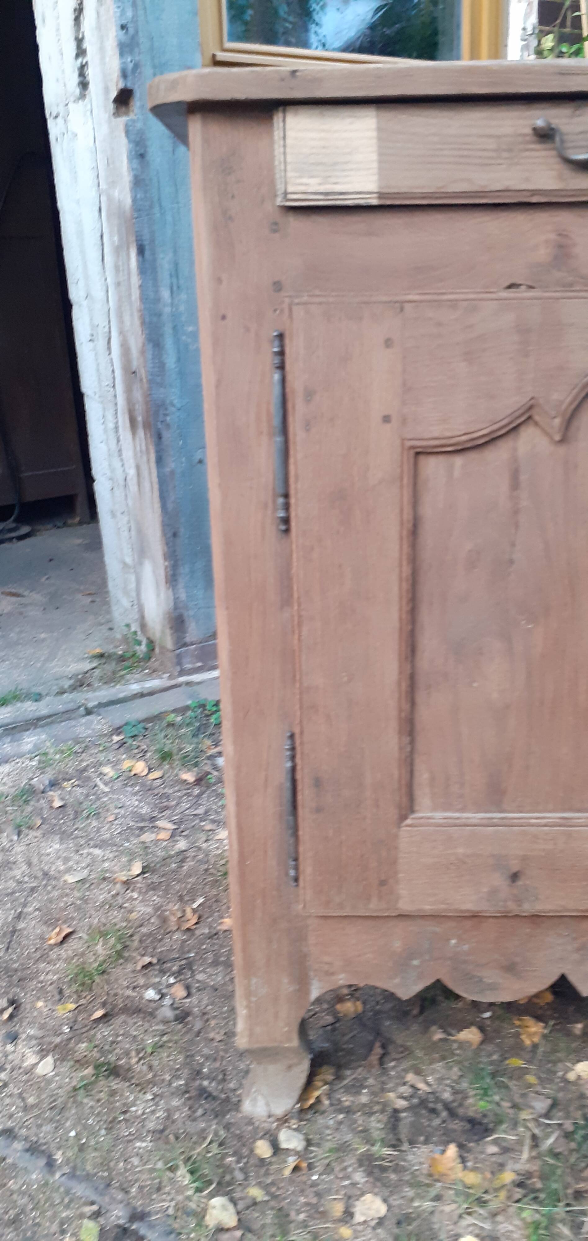 2-door, 2-drawer sideboard, old solid chestnut wood, raw wood