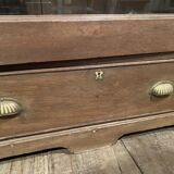 Colonial style teak display cabinet