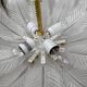 Murano Glass Ceiling Light with White Glass Flower-shaped Petals