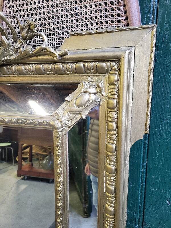 Large framed mirror from the 19th century