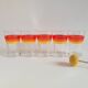 Set of 5 glasses with advertising aperitifs Vabé 1970 vintage